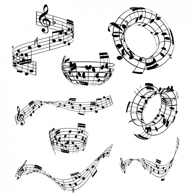 Download Free Vector | Musical notes collection