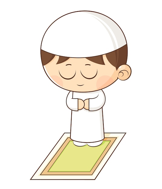 Download Premium Vector | Muslim child praying