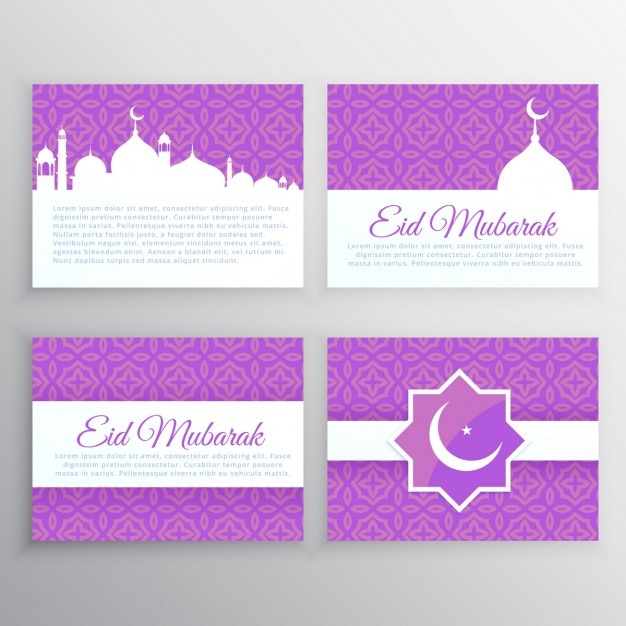 Muslim festival card set