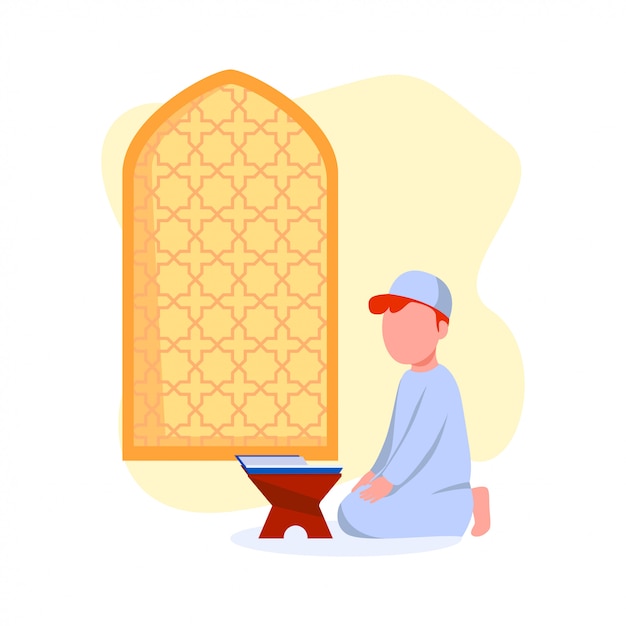 Download Free Muslim Kid Reciting Quran Illustration Premium Vector Use our free logo maker to create a logo and build your brand. Put your logo on business cards, promotional products, or your website for brand visibility.