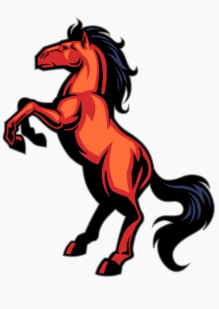 Premium Vector Mustang Horse Mascot Prancing