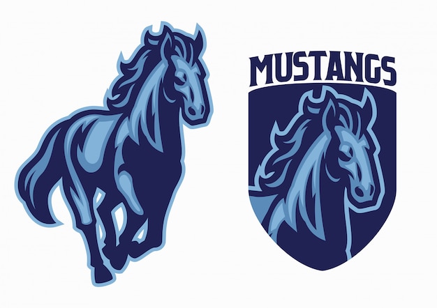 Download Free Mustang Horse Mascot Running In Set Premium Vector Use our free logo maker to create a logo and build your brand. Put your logo on business cards, promotional products, or your website for brand visibility.