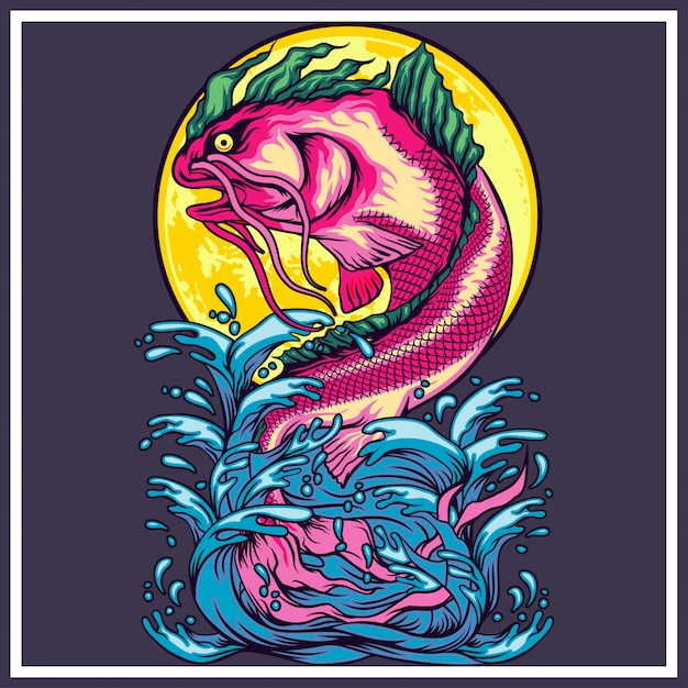 Premium Vector | Mutan fish artwork