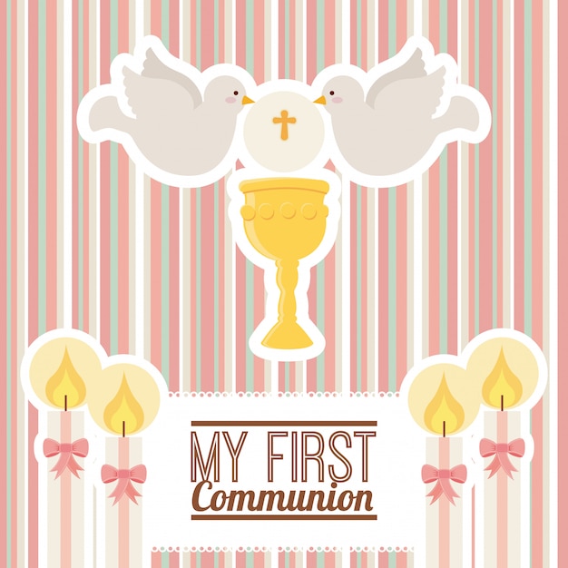 Premium Vector | My first communion