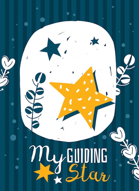 premium-vector-my-guiding-star-lettering-poster-with-star-illustration