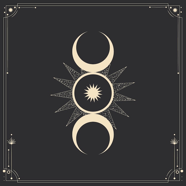 Premium Vector | Mystical sacred illustration in retro engraving style