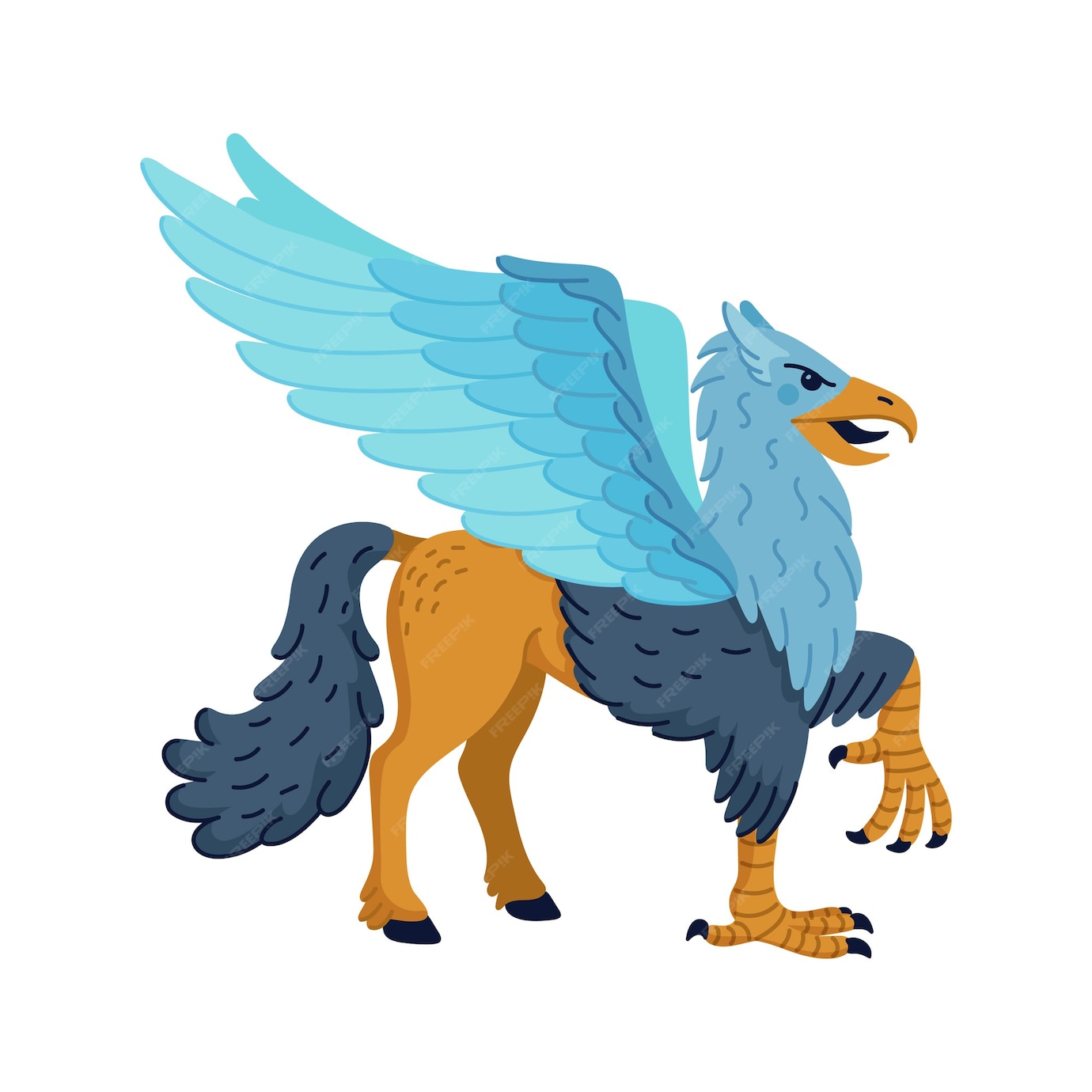 Premium Vector | Mythological animal hippogriff