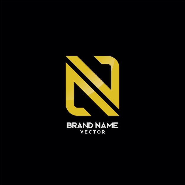  N letter gold monogram logo