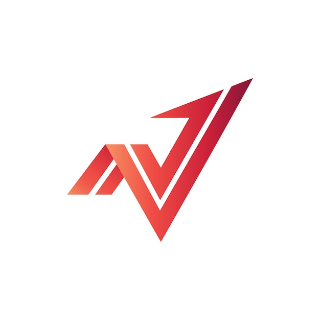 Premium Vector N And V Arrow Logo Vector