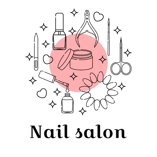 Download Nails Salon Logo Ideas PSD - Free PSD Mockup Templates