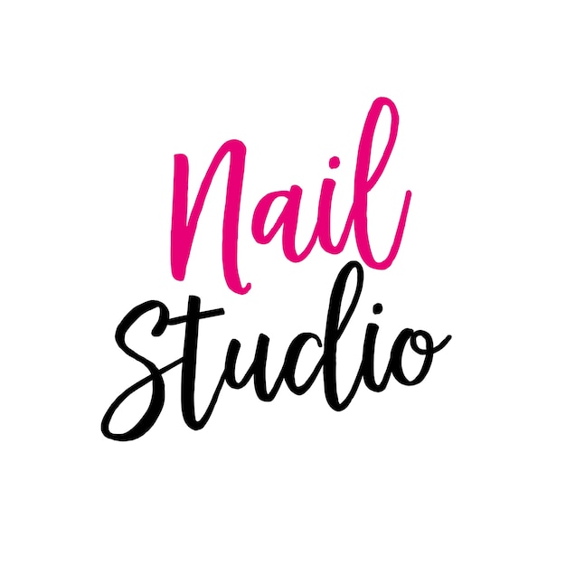 Download Premium Vector | Nail studio lettering for logo