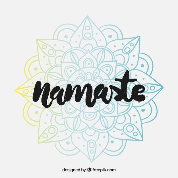 Namaste background with colorful mandala | Free Vector