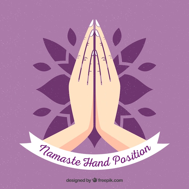 Free Vector Namaste Gesture With Flat Design