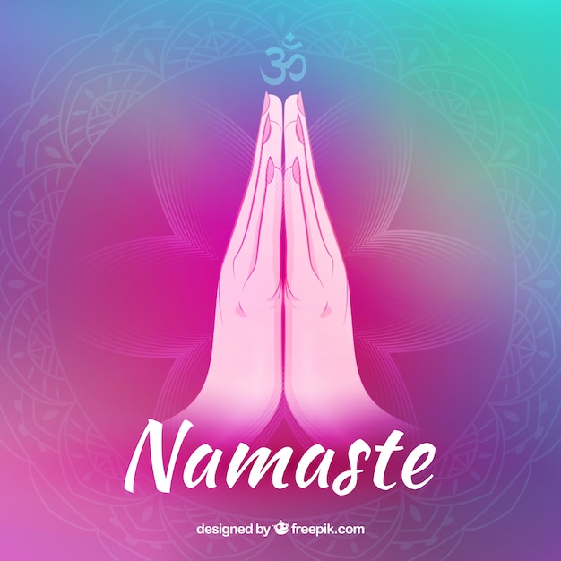 Download Vector Ethnic Namaste Gesture With Flat Design Vectorpicker   Namaste Gesture With Original Style 23 2147692696 