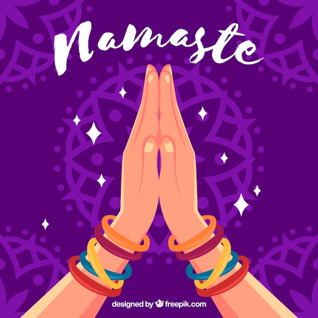 Free Vector | Namaste greeting background