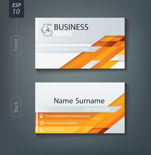 Premium Vector | Name card design template.