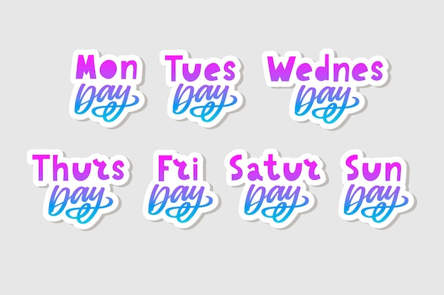 Days Of The Week Initials