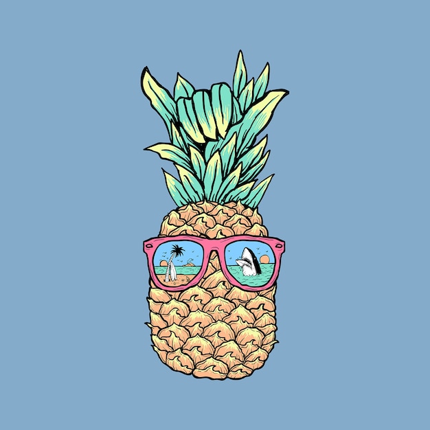 Premium Vector | Nanas summer