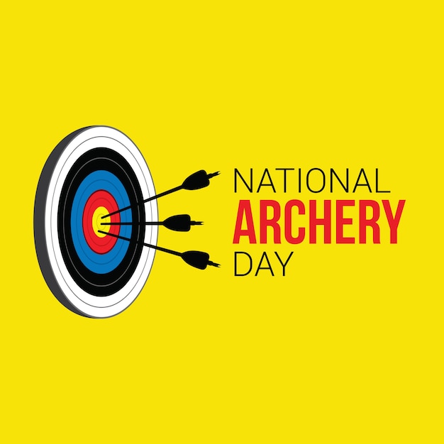 Premium Vector National archery day