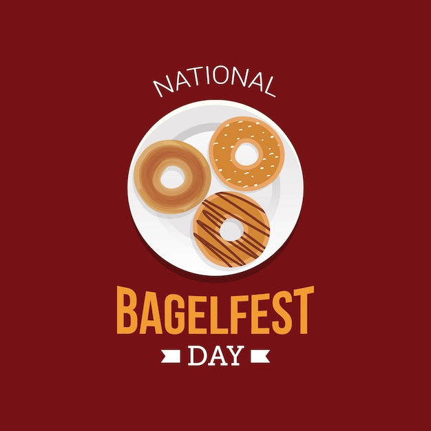 Premium Vector National bagelfest day