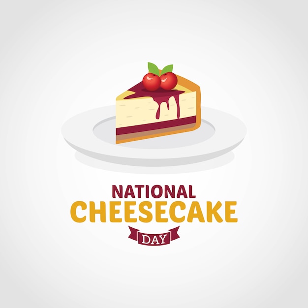 Download National cheesecake day Vector | Premium Download