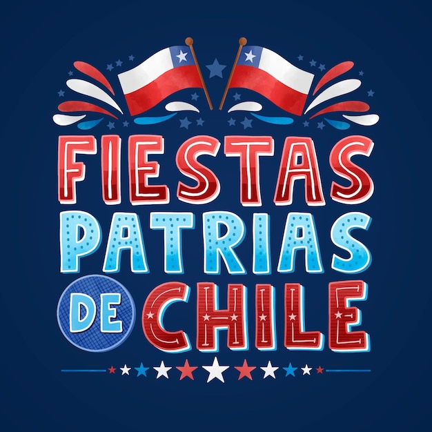 Free Vector National day of chile concept