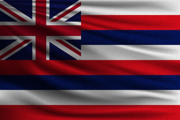 Download The national flag of hawaiian island. | Premium Vector