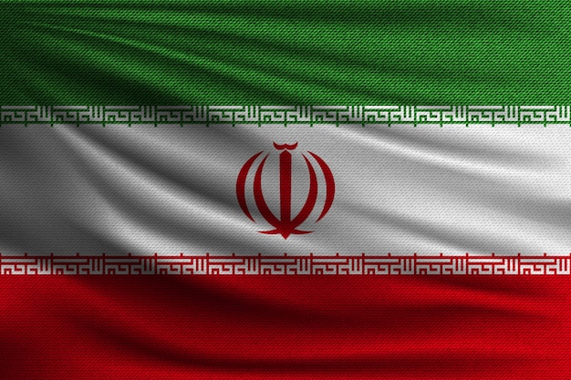 The national flag of iran. Premium Vector
