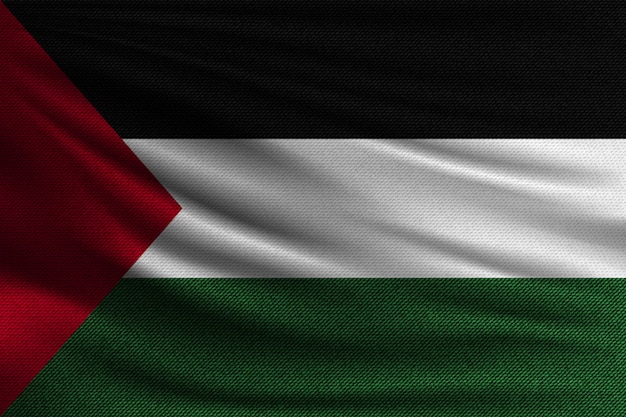 The national flag of palestine. | Premium Vector