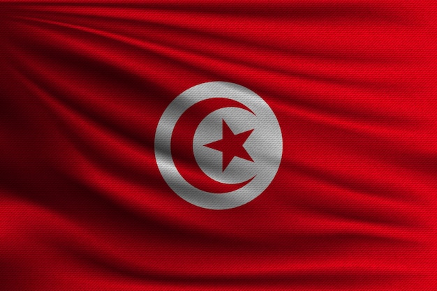 Download The national flag of tunisia. | Premium Vector