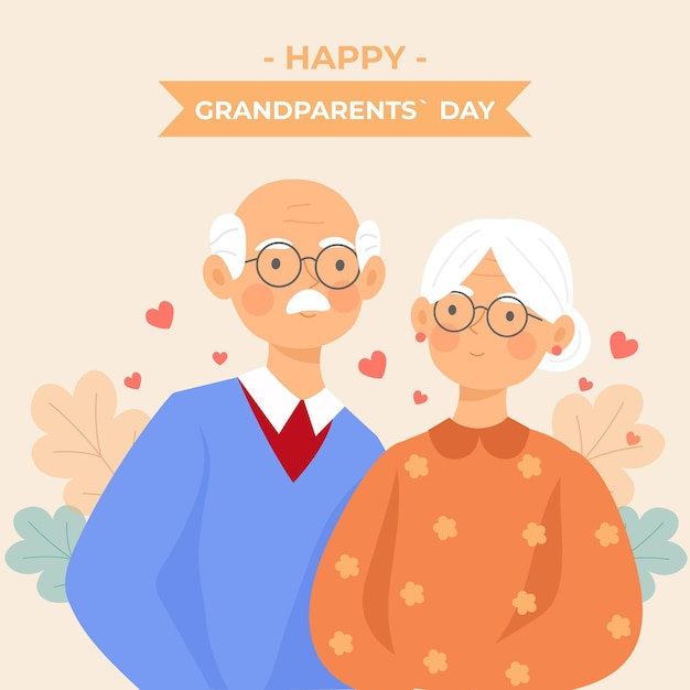 Download National grandparents' day background flat design | Free ...