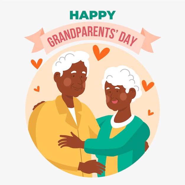 Download National grandparents' day with elder couple | Free Vector