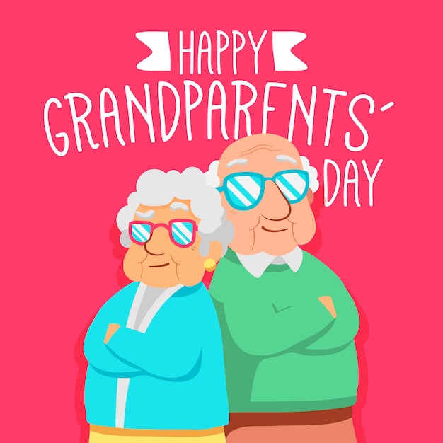 Free Vector National grandparents day