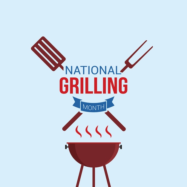 Premium Vector National grilling month