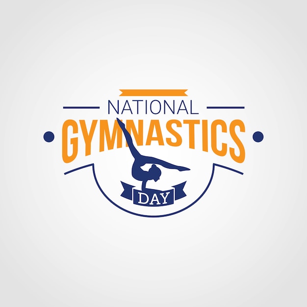 Premium Vector National gymnastics day