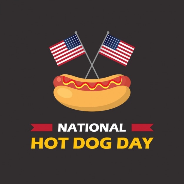 National hot dog day background
