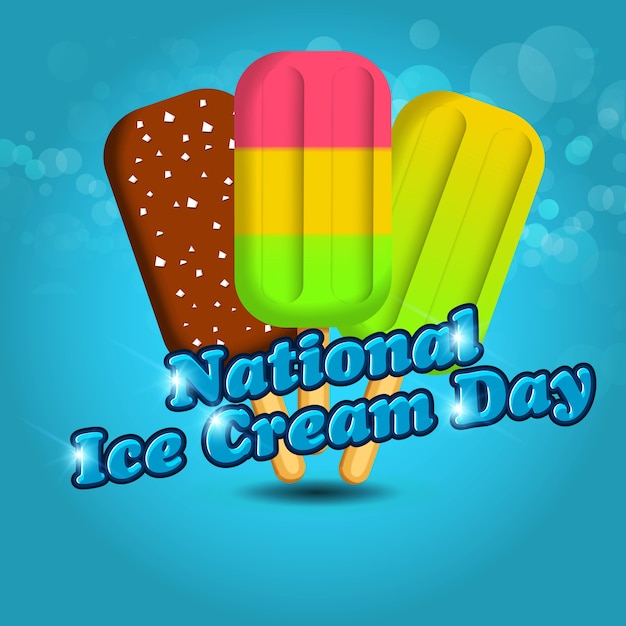 Premium Vector National ice cream day