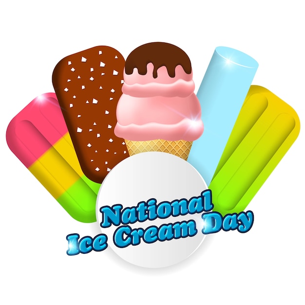 Premium Vector National ice cream day