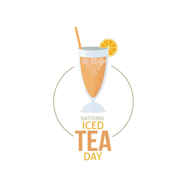 Premium Vector | National iced tea day