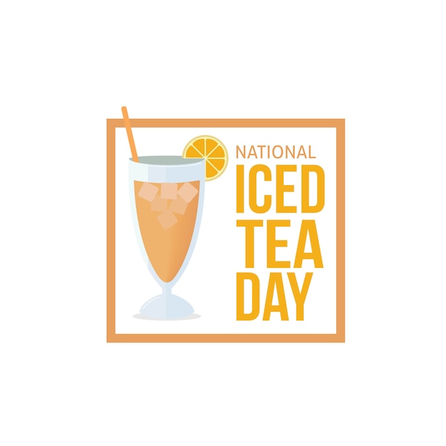 Premium Vector National iced tea day
