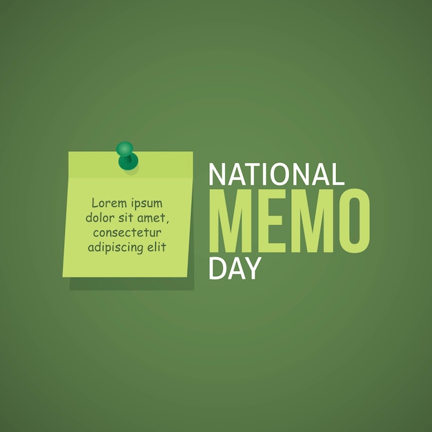 National memo day Vector Premium Download