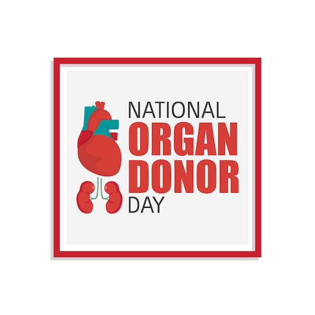 Premium Vector National organ donor day