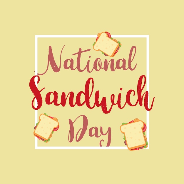 Premium Vector National sandwich day