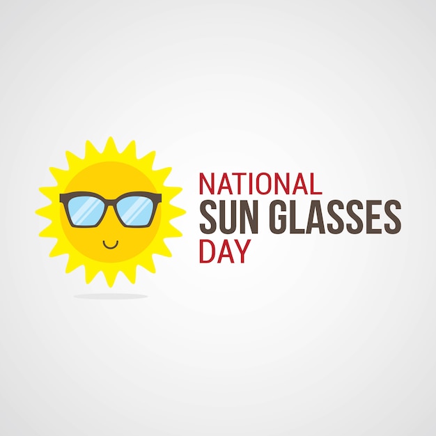 Premium Vector National sun glasses day
