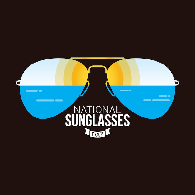 Premium Vector National sunglasses day