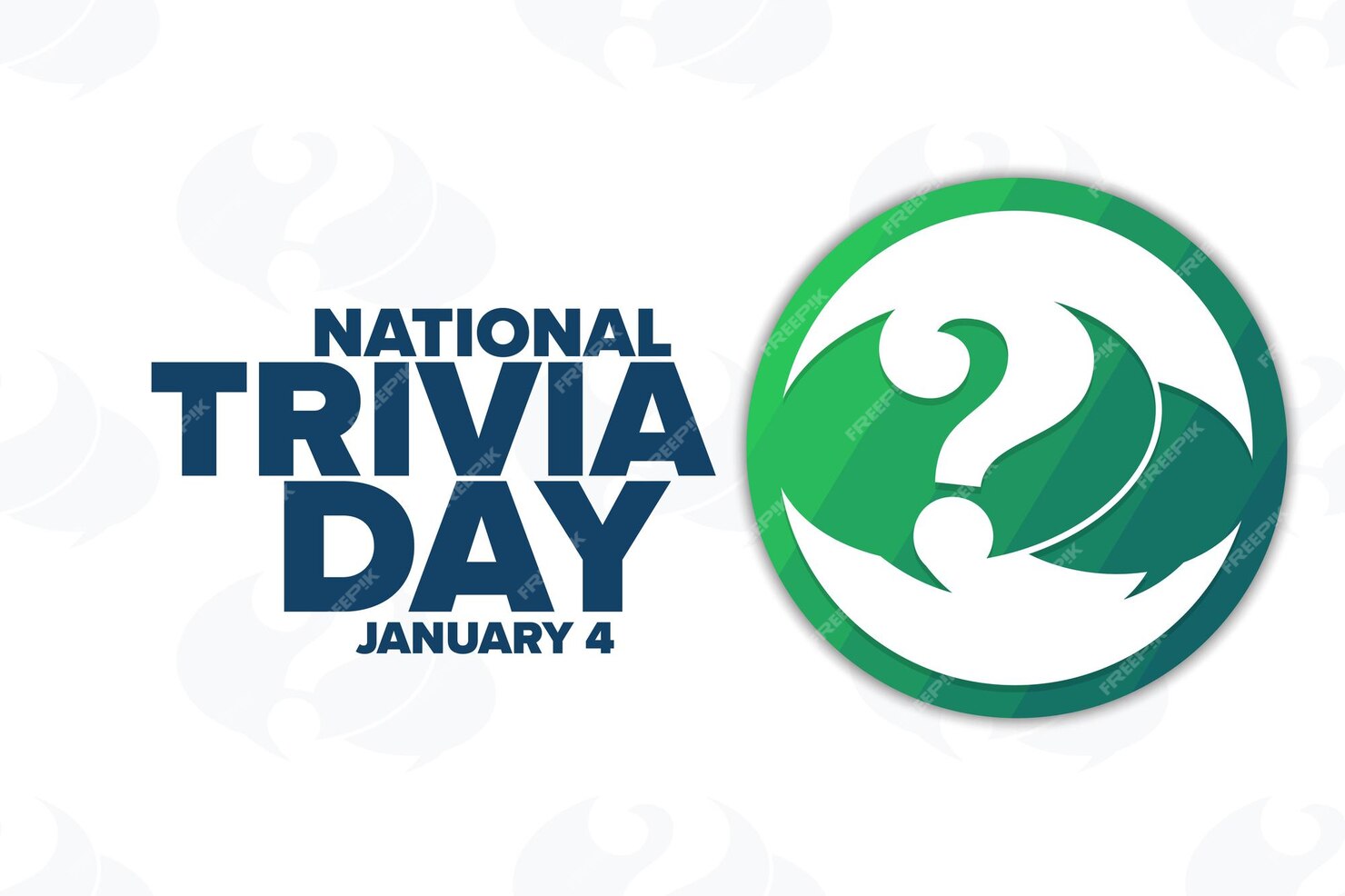Premium Vector National trivia day. january 4. holiday concept