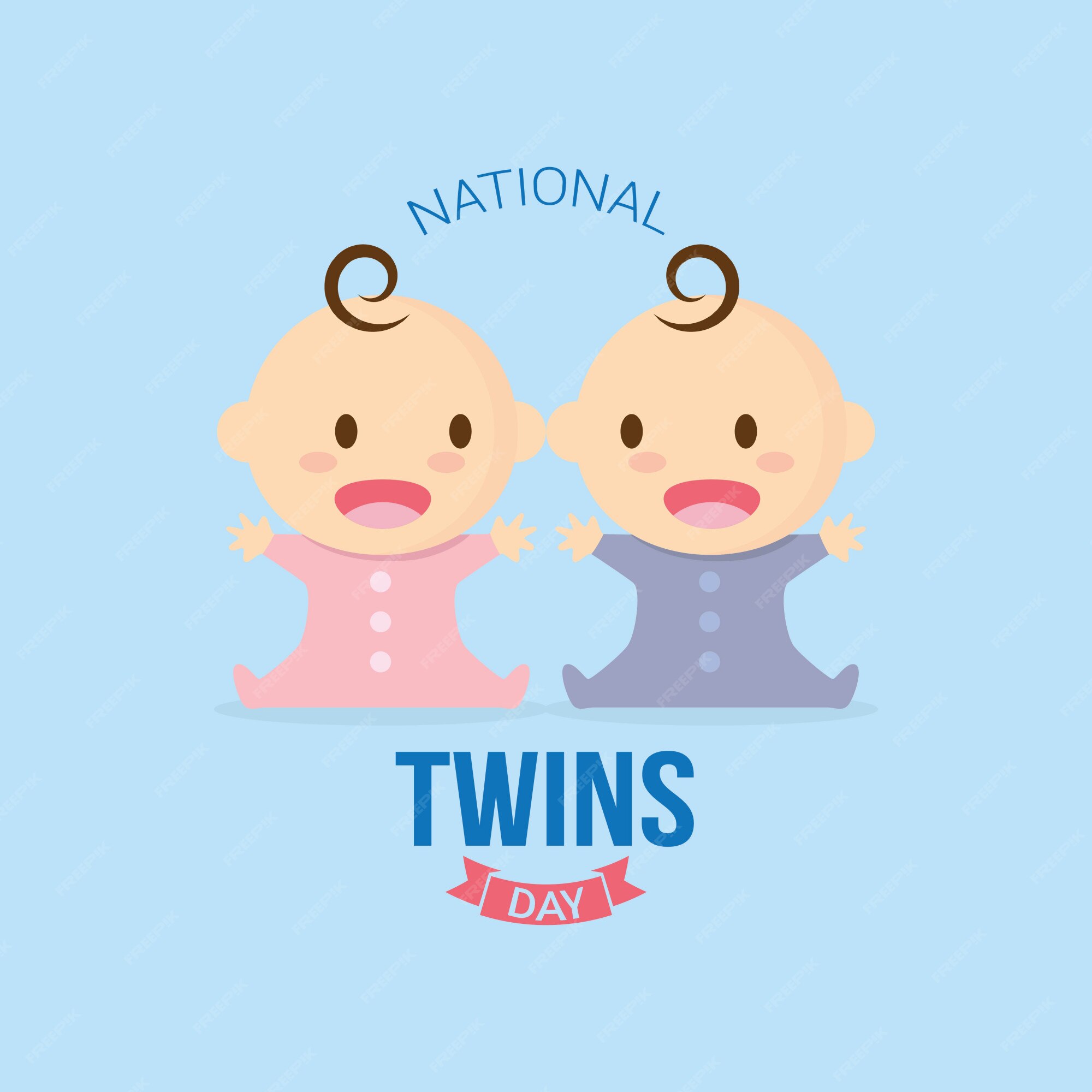 Premium Vector National twins day