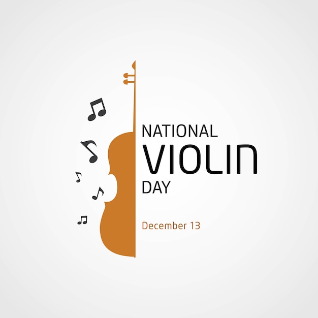 Premium Vector National violin day