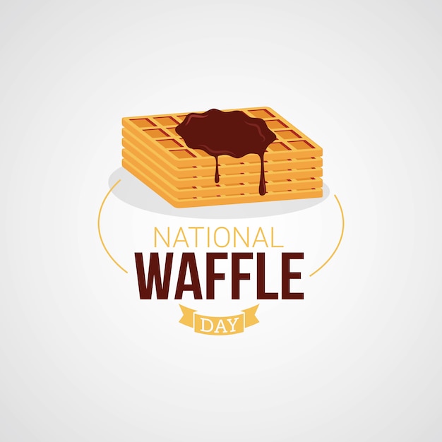 Premium Vector | National waffle day