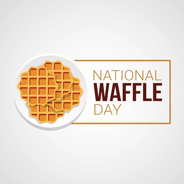 National waffle day | Premium Vector